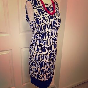 Flattering mid length cocktail dress